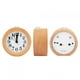 thumbnail image 5 of Reloj despertador silencioso de madera de haya, sin tictac, para el hogar, oficina, escritorio, dormitorio con LED nocturno, 5 of 8