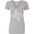 thumbnail image 3 of Inktastic Houston Texas Women's V-Neck T-Shirt, 3 of 5