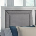 thumbnail image 2 of American Woodcrafters Dunescape 79"W Wood King Upholstered Headboard in White, 2 of 2