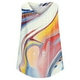 thumbnail image 4 of Summer Floral Sleeveless Tops For Women Eyelet Tank Top V Neck Tunic Tees Oversize Blouses Camisole Tee Trendy Causal Tshirts Daily Work Outfit, 4 of 7