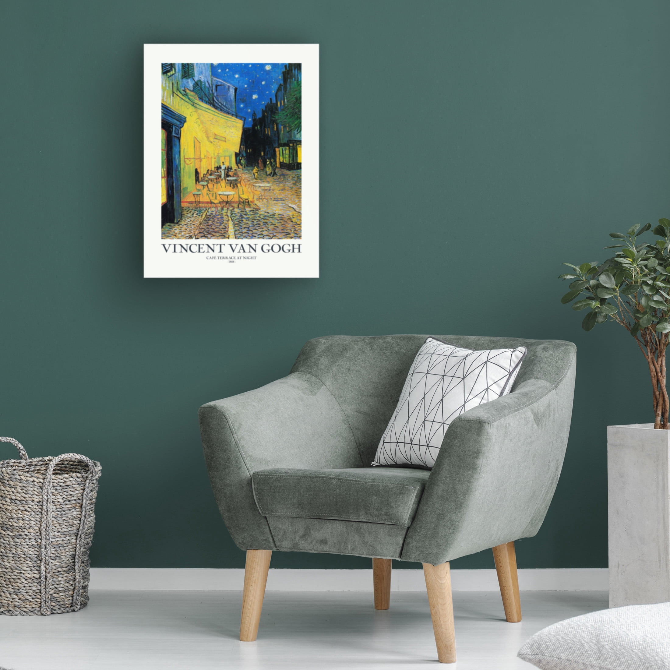 Trademark Fine Art Pictufy CafAc Terrace At Night Canvas Wall Art