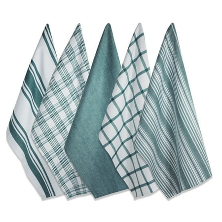 

Assorted Teal Woven Dishtowel (Set of 5)