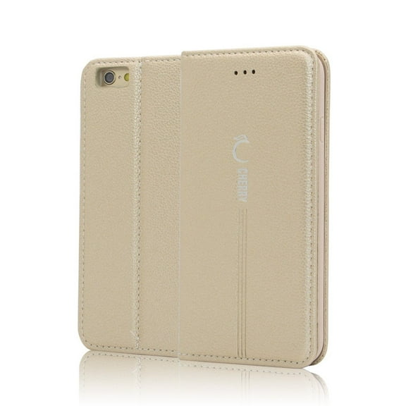 Iphone 6s Case, Mignova Iphone 6s Case PU Leather (Magnetic Closure) (Card Packet) (Kick Stand) Wallet Case Cover for Apple Iphone 6s & Iphone 6 (Gold)