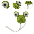 thumbnail image 6 of oshhni Small Animals Hat Hamster Hat Adjustable Decorative Cute Hand Knitted Hat Pet Headgear for Rodent Rats Parrots Lizards frog, 6 of 9
