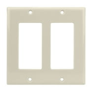 Construct Pro 1-Port Keystone Wall Plate - Screwless Face, Light Almond, Single Gang, For Custom Low Voltage Jacks 1 thumbnail image