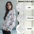 thumbnail image 6 of FOR U DESIGNS Easter Egg Rabbit Hoodie Pullover Long Sleeve Tops Ladies Tunics Casual Shirts Size S Pullover Hoodies for Women Oversized Sweatshirts for Women Loose Fit, 6 of 7