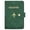 Green, variant on Pink Passport Holder Travel Wallet, Synthetic Leather Document Organizer with Luggage Tag, for Wedding Id Cards, 6X4In, 1Pcs