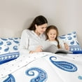 thumbnail image 5 of Castle Fairy Bohemian Paisley Twin Comforter Sets,Traditional Flower Bedding Set, 5 of 8
