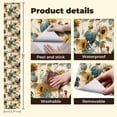 thumbnail image 5 of Peel and Stick Wallpaper Sunflowers Rooster Rustic Floral Teal Leaves Vintage Wall Mural 17.7in x 9.8ft Self Adhesive Removable Wall Paper Renter Friendly Wallpaper for Nursery Bedroom Cabinets, 5 of 8