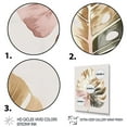 thumbnail image 3 of Designart Gold And White Philodendron Leaf II Canvas Wall Art, 3 of 5