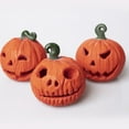thumbnail image 6 of Suncoda Halloween Decorations, 3PCS Cute Halloween Pumpkin Head Candle Holder Festival Desktop Decoration Party Vibes Decoration for Home Party Holiday(Free Plush Spider), 6 of 7