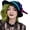 Black and blue mixed, variant on Unisex Halloween Knitted Witch Hat Multi Color Wizard Hat Men Women Party Headgear Cosplay Hat Festivals Party Props
