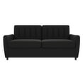 Novogratz Brittany Sleeper Sofa with Memory Foam Mattress, Queen, Dark Gray Linen