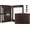 Dark Brown, variant on Personalized Padfolio for Men, 8.5 × 14” Legal Size Portfolio Organizer, Leather Binder 3 Ring, Leather Clipboard for Women, Leather Portfolio with Handle for 15-inch Laptop (Non-Custom, Gray)