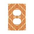 thumbnail image 1 of DouZhe 1-Gang Duplex Outlet Cover, Geometric Zigzag Style Decorative Wall Plates, 1 of 7