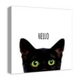 thumbnail image 2 of Creative Products Curious Hello Black Cat 20 x 20 Canvas Wall Art, 2 of 5