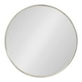thumbnail image 2 of Kate and Laurel Rowla Modern Round Wall Mirror, 24 Inch Diameter, Silver, Decorative Circle Mirror with Polished Stainless Steel Finish and Large Size, 2 of 7