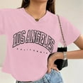 thumbnail image 4 of Women's Fashion Crop Top Short Sleeve Printed Casual Summer Tee Comfortable Breathable Stylish Loose Fit Streetwear, 4 of 5
