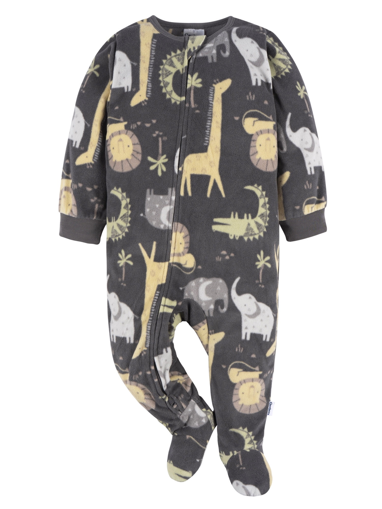 Gerber Baby and Toddler Neutral Microfleece Blanket Sleeper Pajamas, 2-Pack, Sizes 0/3 Months -5T