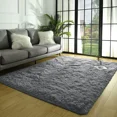 thumbnail image 3 of Lochas Fluffy Rug Soft Fuzzy Shag Carpet for Bedroom Living Room Indoor Home Decor Nursery Area Rugs, 5'x8',Gray, 3 of 7