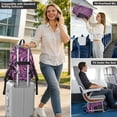 thumbnail image 6 of JIALIOU 14" Laptop Backpack Waterproof Airline Approved Stylish Casual Daypack for Travel Business College Work, Purple Zebra Stripes, 6 of 8