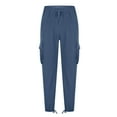 thumbnail image 3 of Men's Cargo Pants Straight Leg Solid Color with Multiple Pockets for Outdoor andness,Sweatpants for Men, 3 of 8