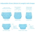 thumbnail image 3 of Littleforbig Washable Adjustable Reusable Waterproof Primary Comfort Cloth Adult Diaper Wrap Cover One Size Blue, 3 of 8
