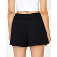 thumbnail image 5 of AUTOMET Pantalones cortos deportivos para mujer, informales, de verano, de cintura alta, cómodos pantalones cortos para correr, pantalones cortos de gimnasio con bolsillos, color negro, 5 of 5