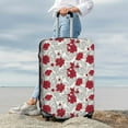 thumbnail image 4 of Wukai Leaves And Anemone Flowers In Red Grey Elastic Luggage Cover: Personalized Protection for Your Suitcase - Fits 19~29-inch, Washable & Durable Travel Companion-Medium, 4 of 8