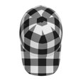 thumbnail image 4 of Naloa Original Classic Low Profile Hat Men Women Baseball Cap Dad Hat Adjustable Unconstructed White And Black Plaid Print Cap, 4 of 9