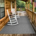 thumbnail image 3 of House Home & More Gray 6' x 50' Fade Resistant Indoor/Outdoor Ribbed Carpet Roll for Patio, Porch, 3 of 5