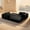 Black, variant on Compression Floor Sofa Bed, Modular Sectional Loveseat with Pillow Back & Armrest, Convertible Corduroy Futon Sleeper for Living Room, Bedroom, No Assembly, Grey