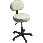 Sivan Health and Fitness Pneumatic Rolling Adjustable Medical/Massage Stool with Removable Backrest, Beige