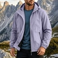 thumbnail image 3 of HOMADLES Mens Windbreaker Jacket Stand Collar Long Sleeve Zip Up Jacket Loose Fit Lightweight Jacket Purple Size S, 3 of 10