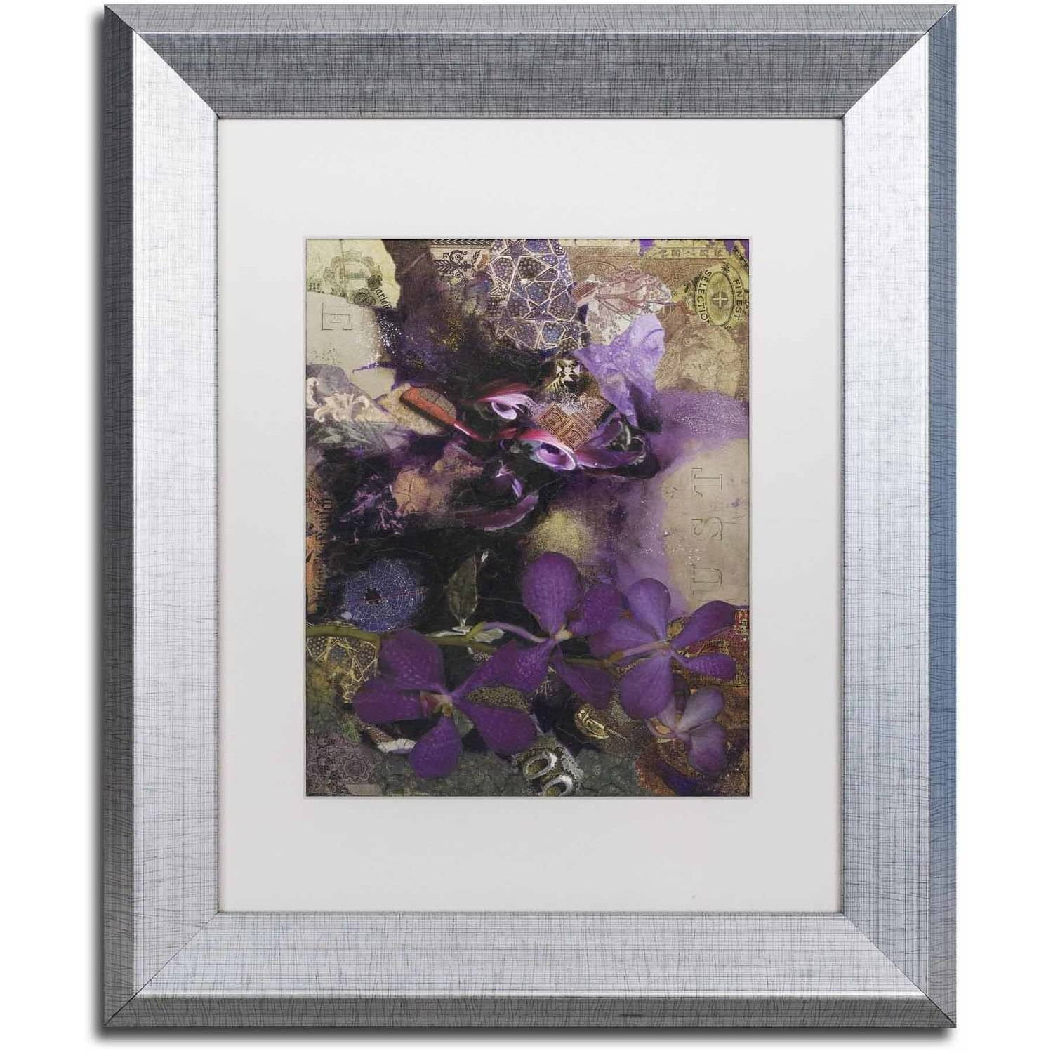 Trademark Fine Art 'Purple Botanical' Canvas Art by Nick Bantock, White ...
