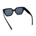 thumbnail image 7 of Womens Classy Thick Temple Plastic Horned Cat Eye Fashion Sunglasses All Black, 7 of 7