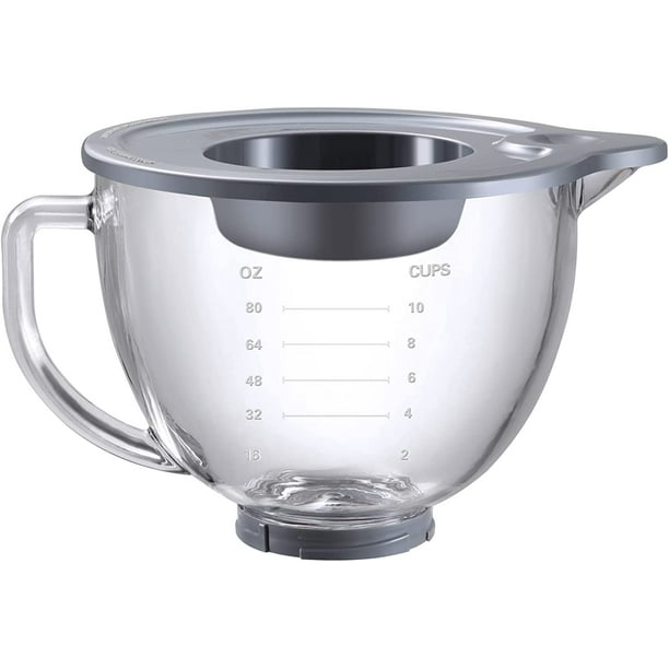 Stand Mixers Bowl for Kitchenaid 4.5 Quart and 5 Quart, Glass Mixing
