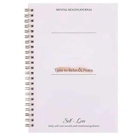 HaoXun 50 Sheets Self-Care Journal - Portable Mental Health Diary with Guided Prompts for Daily Reflection and Emotional Wellness