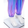 thumbnail image 7 of CHICTRY Shiny Holographic Cargo Pants Girls Boys Jazz Hip-Hop Street Dance Wear Trousers with Pockets Blue 10, 7 of 7