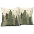 thumbnail image 4 of Grey Christmas Pillow Covers 20x20 Inch Set of 2 Santa Tree Gold Snowflake Xmas Decorative Square Throw Pillows For Couch Winter Holiday Pillow Cases Farmhouse Home Decor For Sofa Porch Outdoor, 4 of 6