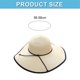 thumbnail image 2 of Sombrero para el sol, protector solar, sombrero de paja, vacaciones y ocio de verano, sombrero de ala grande para playa, sombrero para el sol, 2 of 5