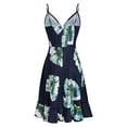 thumbnail image 4 of Vestido HUOGUO, sin mangas, cuello en V, estampado casual, para mujer, 4 of 5
