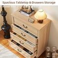 thumbnail image 6 of Joaxswe 37.1" Tall Dresser for Bedroom with 4 Drawers, Drawer Dresser with Storage Freestanding, Wooden Closet Storage Chest for Living Room,Entryway, 6 of 7