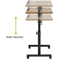thumbnail image 5 of Overbed Bedside Desk Mobile Rolling Laptop Stand Tilting Overbed Table with Wheels Height Adjustable Tray Table for Laptop Bed Sofa Side Table, 5 of 5