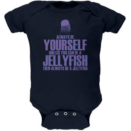

Always Be Yourself Jellyfish Navy Soft Baby One Piece - 24 month
