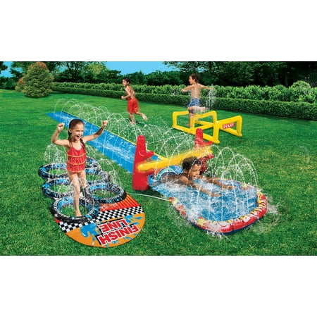 aqua blast obstacle course slide