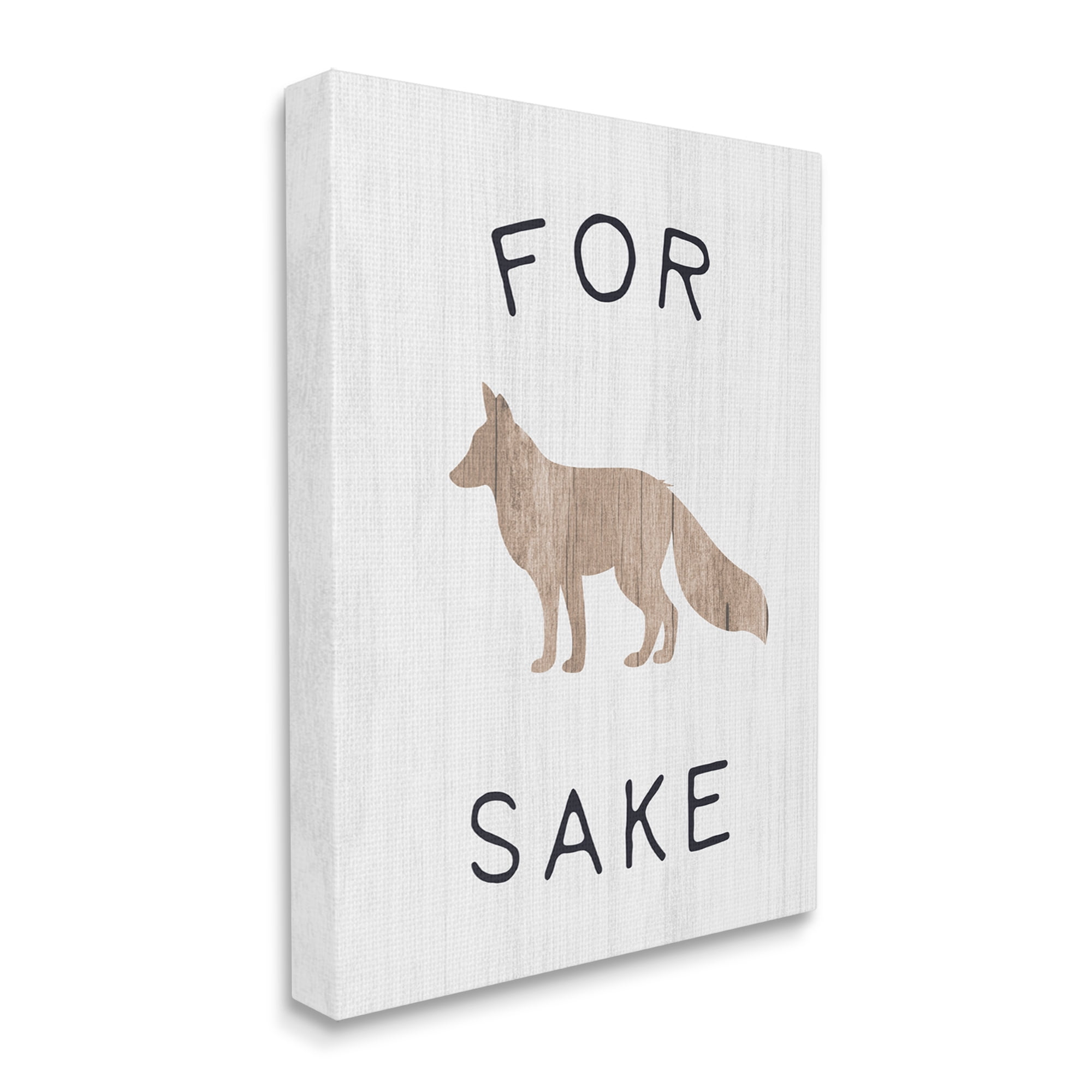 Stupell Industries For Fox Sake Humorous Rustic Woodland Wildlife Graphic Art Gallery Wrapped Canvas Print Wall Art, Design by Daphne Polselli