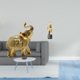 thumbnail image 2 of Figura de escritorio,Estante de estatua de elefante para escritorio,oficina,decoración del hogar,Estatua de arte abstracto,Estatua de arte abstracto Escultura de resina moderna,Colección, 2 of 8