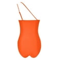 thumbnail image 5 of vigerkar Women One Shoulder One Piece Swimsuit Tummy Control Bathing Suits Modest Full Coverage Cutout Swimwear Orange, XXL, 5 of 6