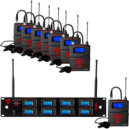 UPC: 0634343280180 | Nady 8W-1KU – Eight 1000-Channel Lavalier Wireless System